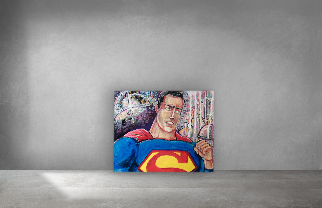 graphisme, graphic design,Peintures, Superman,Toiles,diasdezign, graphiste